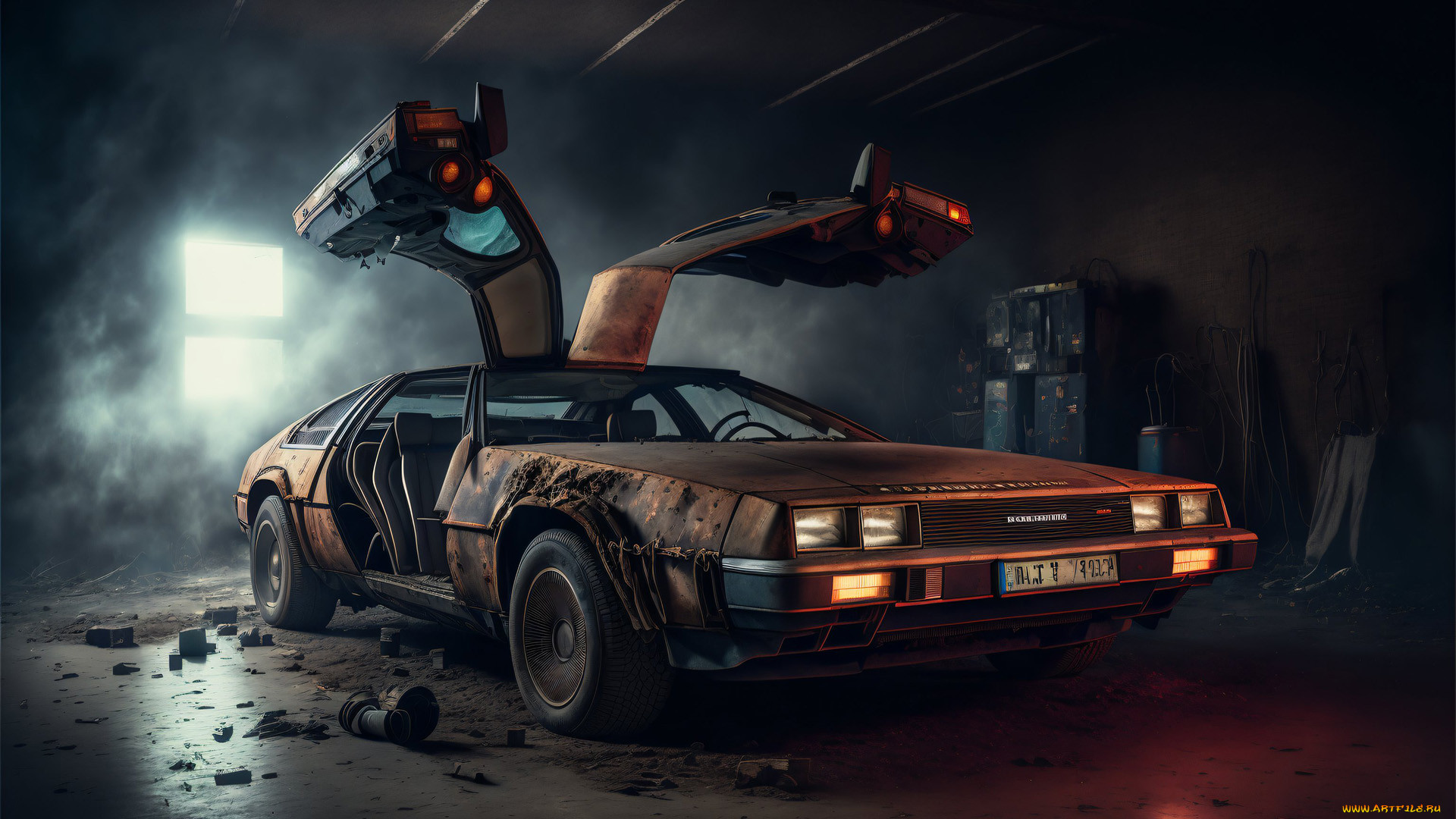 , 3, delorean, dmc-12, , , , ai, art, , , , , 